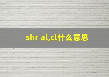 shr al,cl什么意思